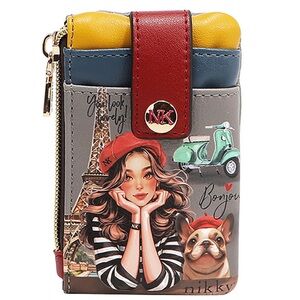 NWT Nicole Lee Meant To Love You Double Zip Coin Purse